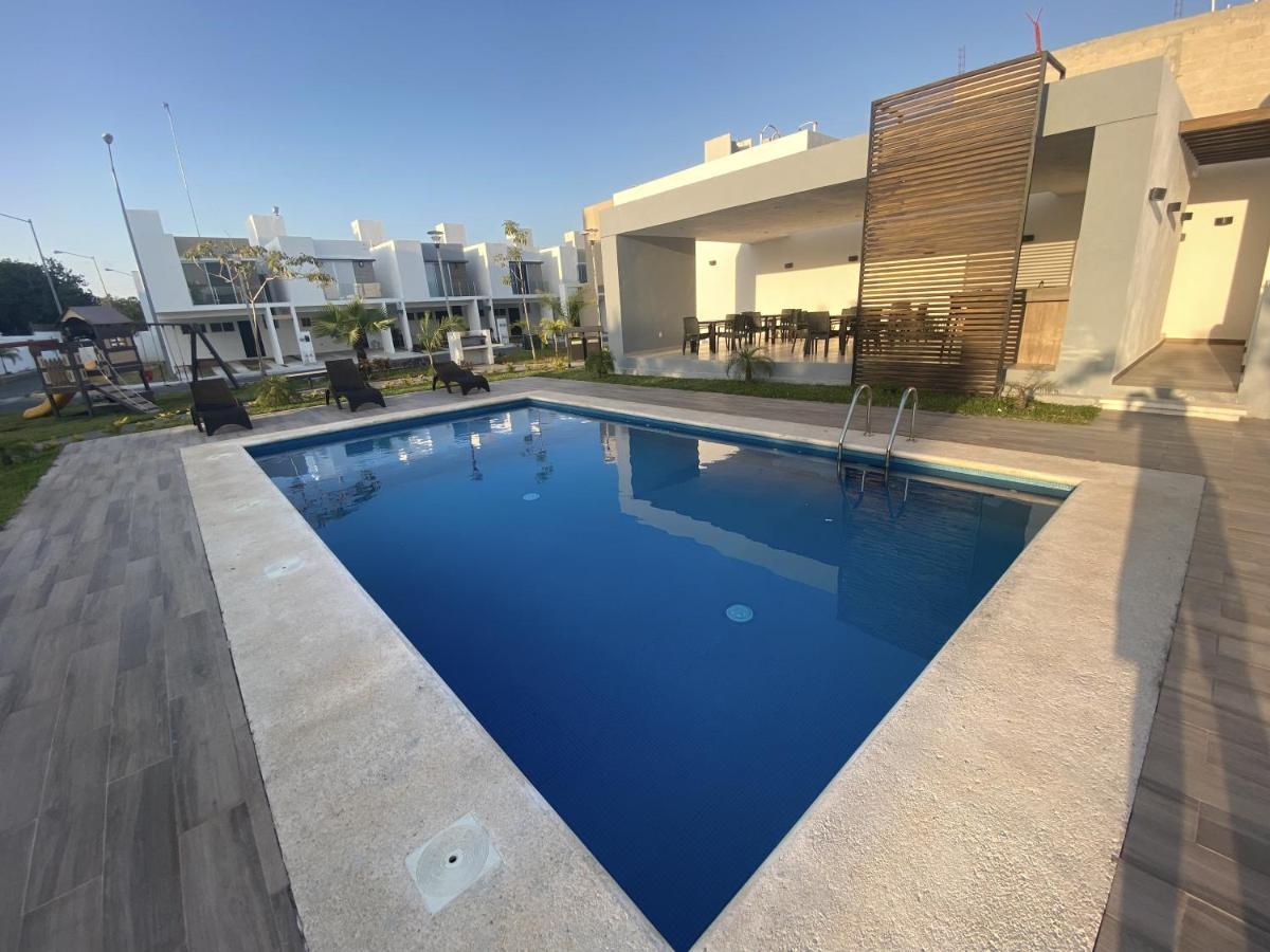 Villa Casa Familiar Cerca De La Playa Con Terraza Privada Cancún Exterior foto